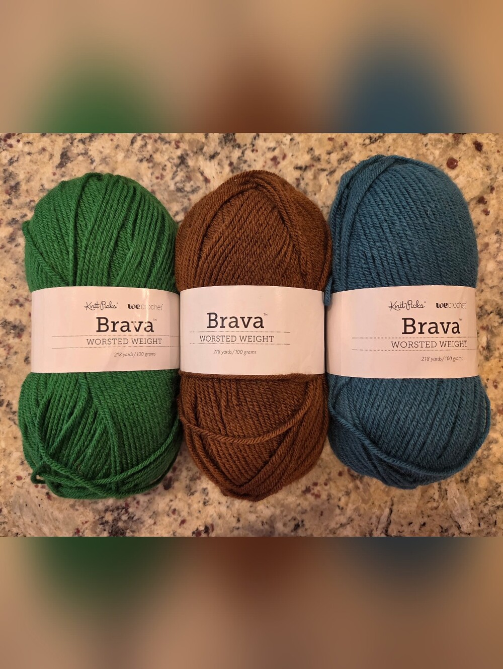 Brava Worsted Weight Yarn - Brown